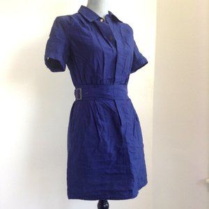 CALYPSO New Gurkha Shirt Dress Navy Short Sleeve S